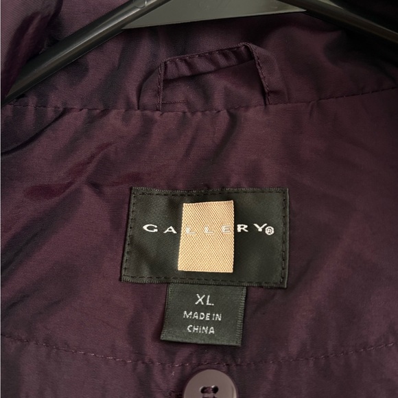 Gallery Hooded Winter Coat Women’s Full Zip Size XL Purple - Picture 8 of 8